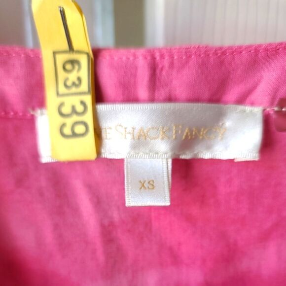 LOVESHACKFANCY Edie Dress Pink Tie Dye Lace Midi XS - Picture 12 of 16